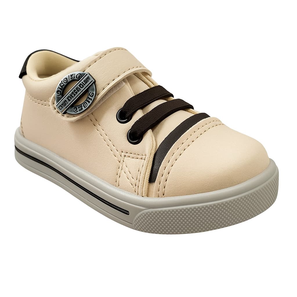 Tênis Bebê Casual Com Velcro Antiderrapante Confortável Menino