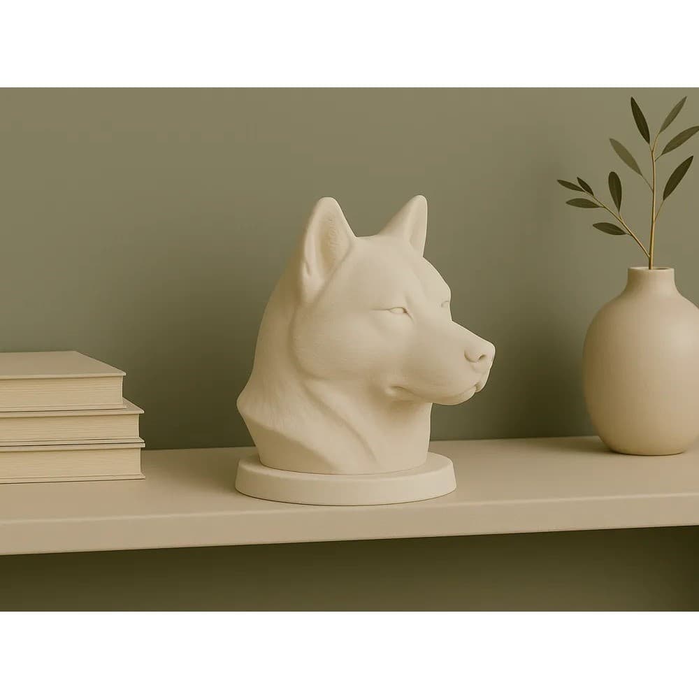 BUSTO AKITA 15CM ENVIO IMEDIATO