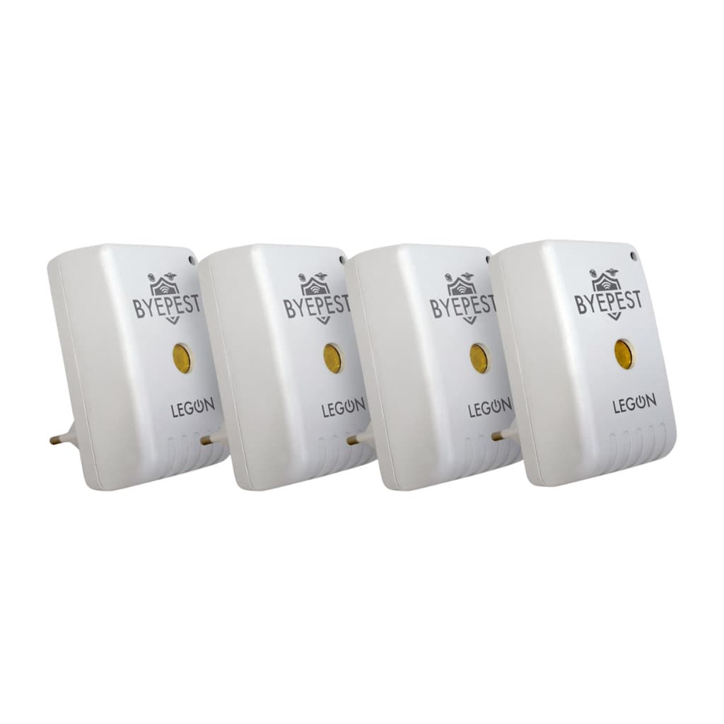 Kit com 04 peças Repelente Eletrônico Ultrassônicocontrole de pragas Morcego Rato bypest 200m° bivolt 110/220v