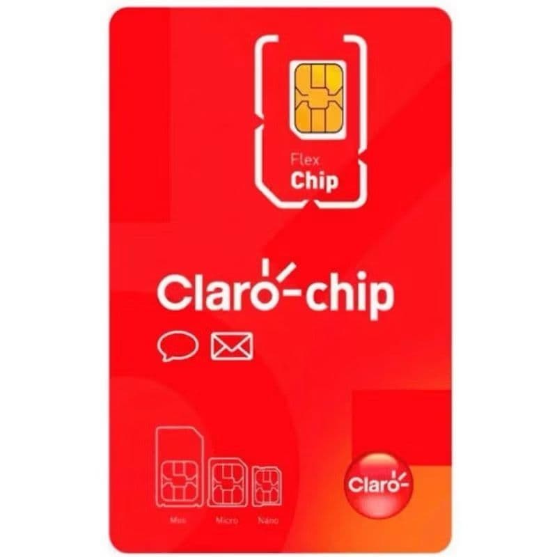 KIT COM 2 Chip Claro para Celular  4g SEM RECARGA