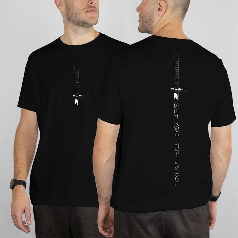 Camiseta Estampada Katana Espada Japonesa Samurai Frente e Costas Feminina e Masculina