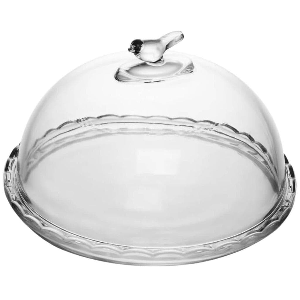 Queijeira Bird 20cm Com Tampa Cristal Wolff Elegante Mesa Po