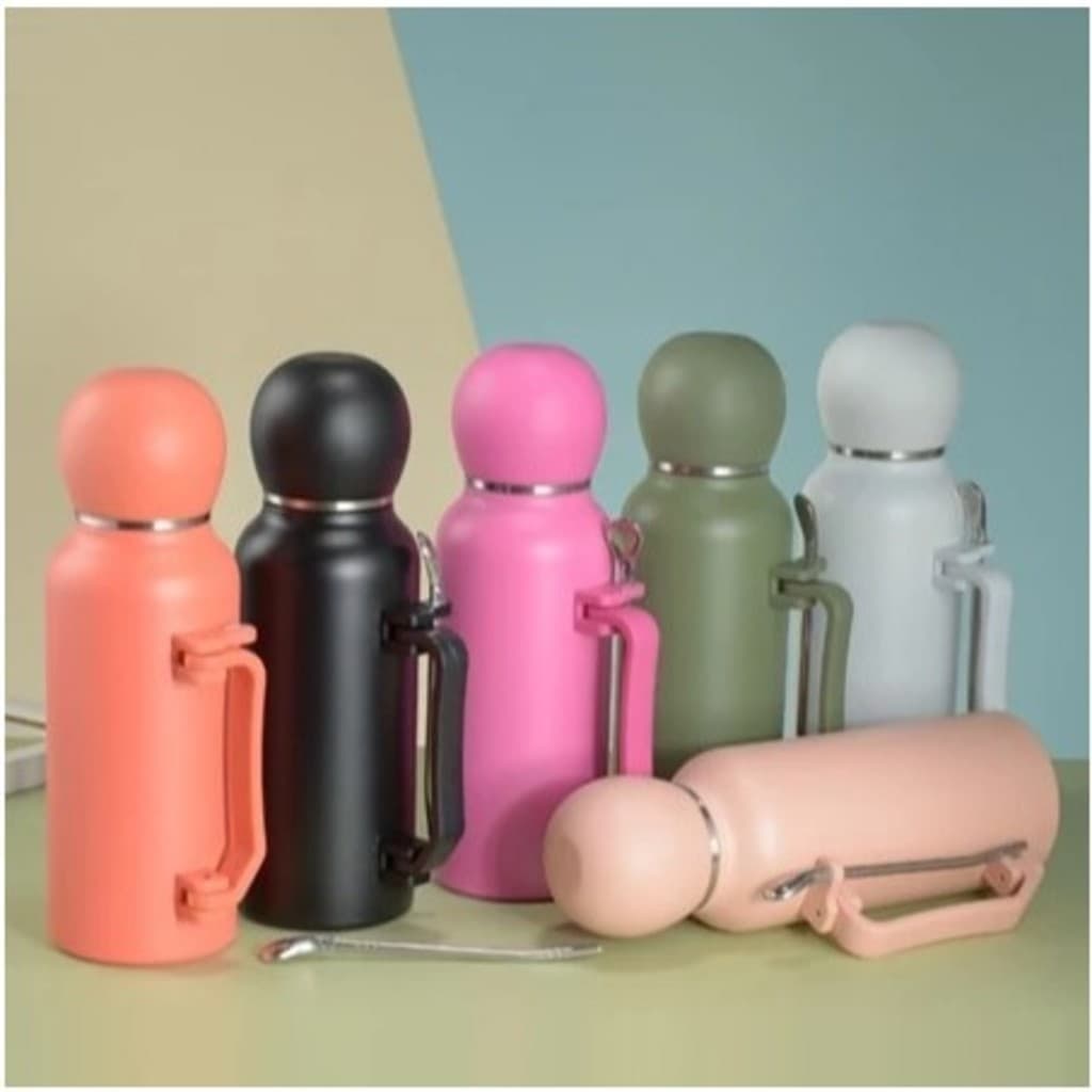 Kit Conjunto Completo chimarrão/tereré Garrafa Térmica + Cuia Garrafa agua inox 1300ML