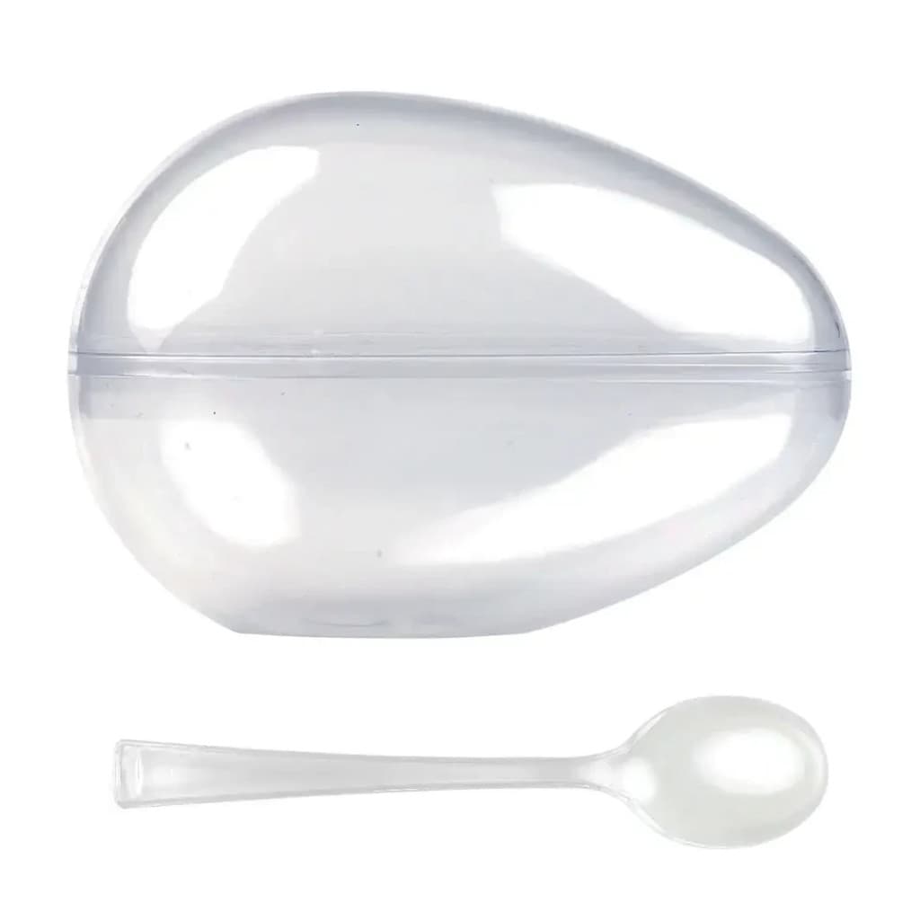OVO PLASTICO LISO G 350 GR COM COLHER COM 5 UN BLUE STAR