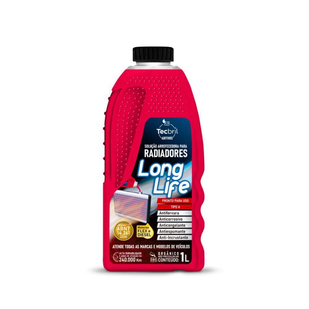 Aditivo Radiador Long Life Orgânico Rosa Pronto Uso 1L