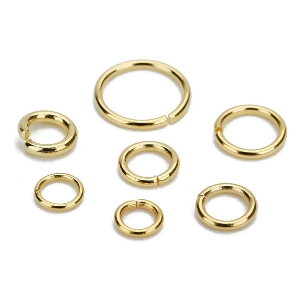 Kit 100 Argolas Fechadas Para Bijuteria 4mm 5mm 6mm 7mm 10mm Prata Dourado Bijuteria Artesanato