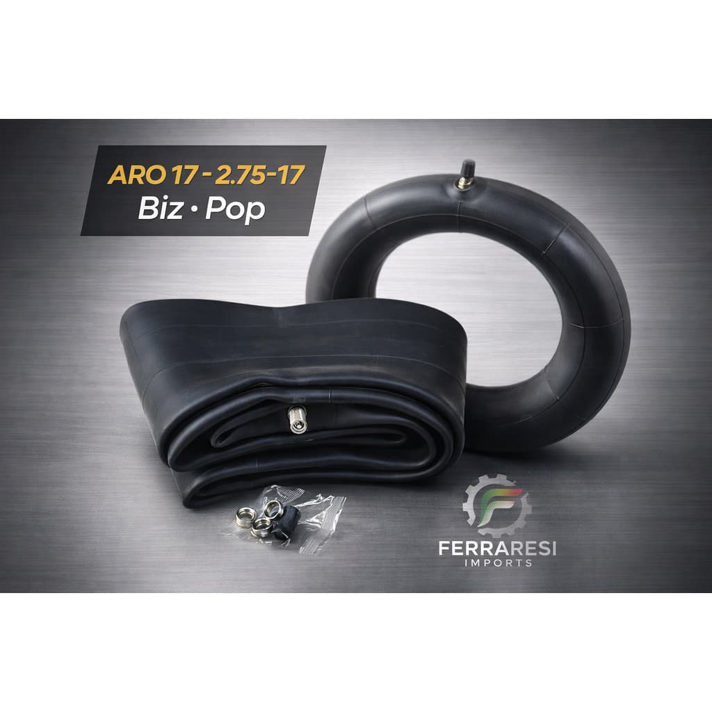 Câmara de Ar Aro 17 2.75-17 60/100-17 Dianteira Biz 100 125 Pop 100 110 Moto