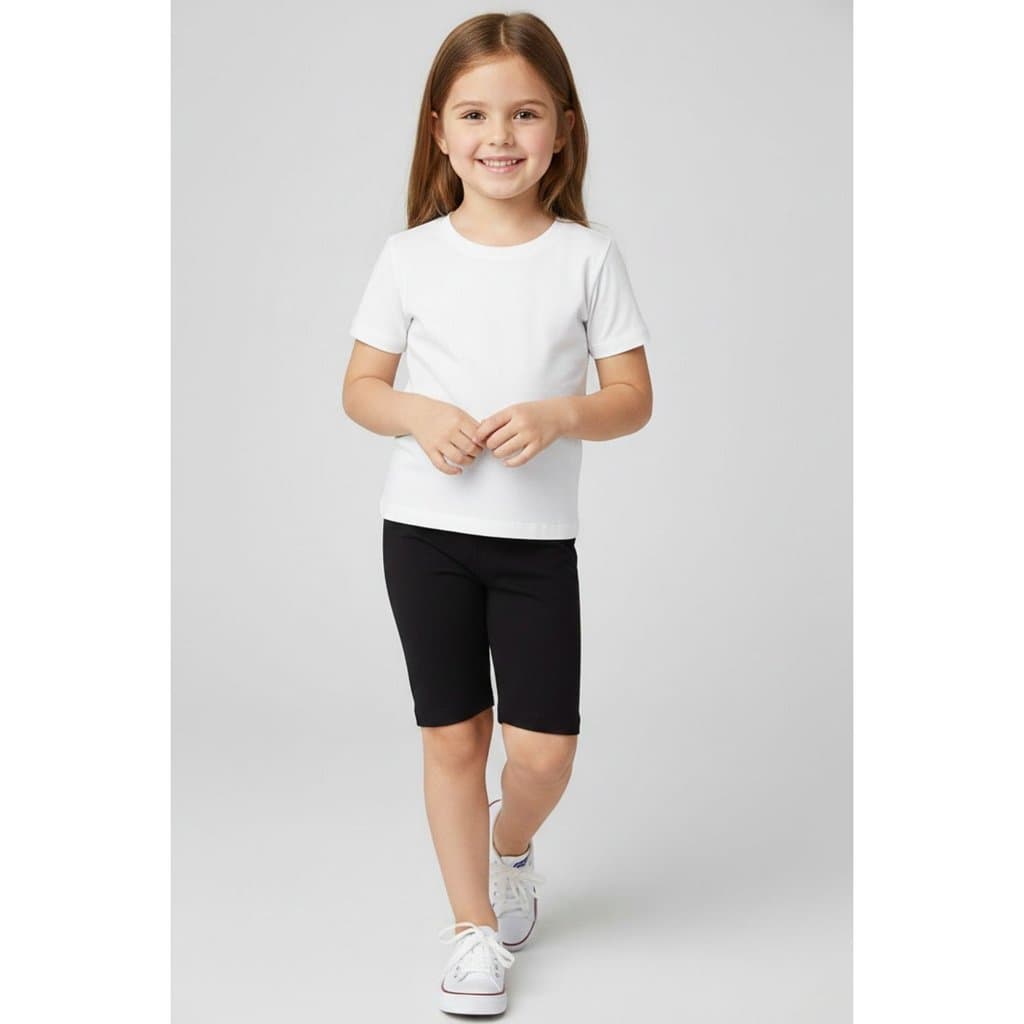 Ciclista Infantil Feminina Cotton Preto