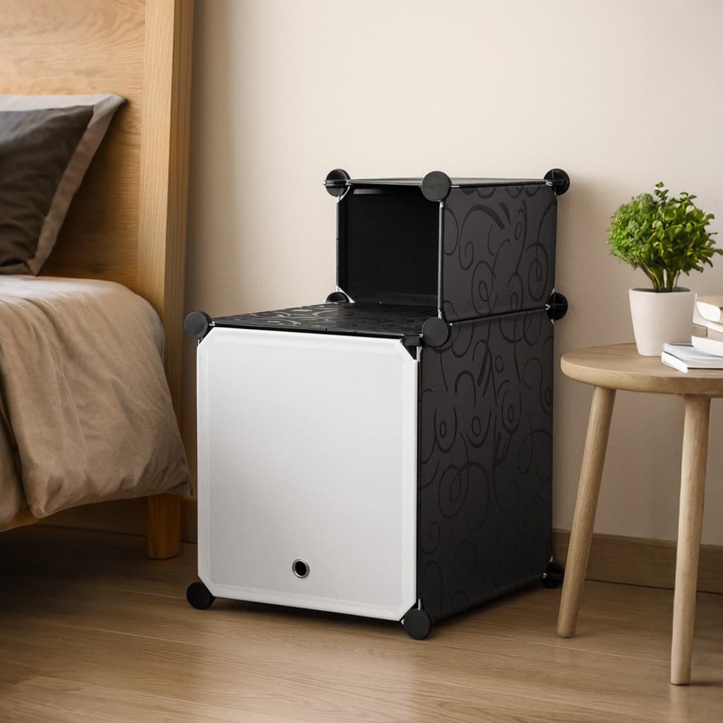 Organizador Modular com Tampa e Portas, Caixa Empilhável para Quarto, Closet e Lavanderia