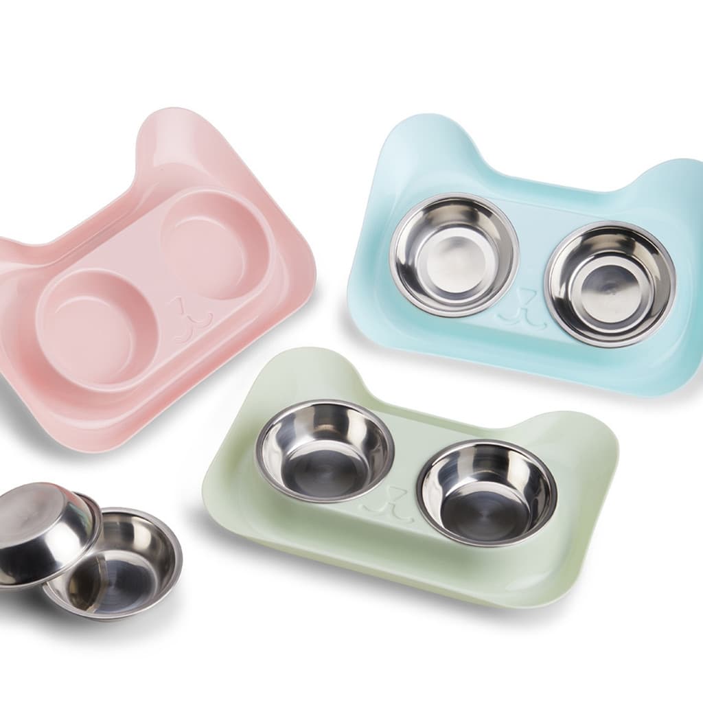 Comedouro Bebedouro Duplo  Com Tigela Removível Inox 170ml  para Pets