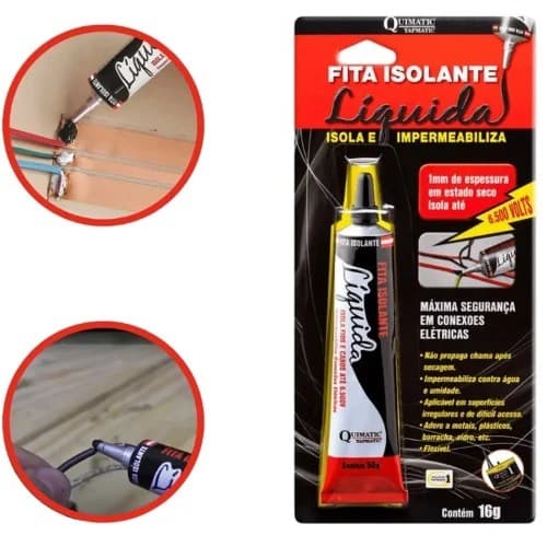 Fita Isolante Líquida Quimatic 16 g Preta