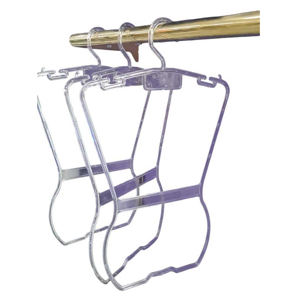 Cabide Silhueta Infantil Transparente OU Preta Kit Com 10 Unidades