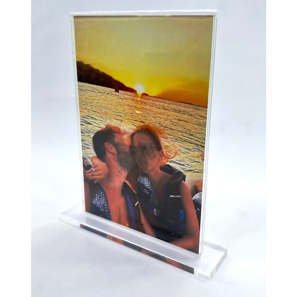 Porta Retrato em Acrílico Transparente Cristal Retratos Casal Família -10x15 - 13x18 -15x20
