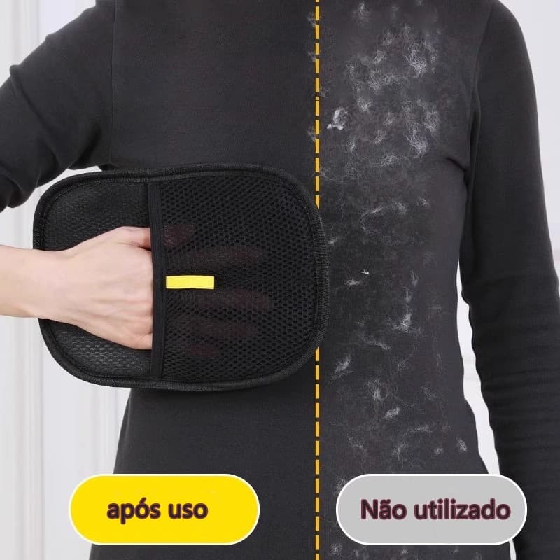 Kit Luva Pet Removedora De Pelos Gato Cachorro Sofá Cama Escova Mágica