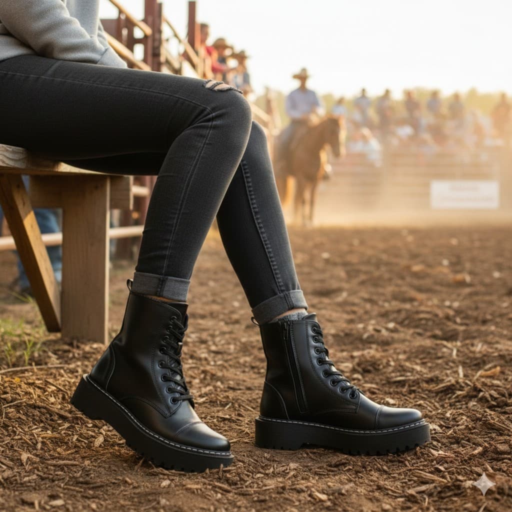 Bota Feminina Coturno Coturno Country Para Rodeio Festa Junina São João Quermesse Estilo Sertanejo Cano Curto