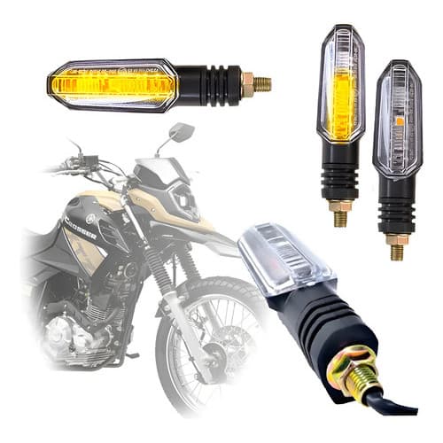 Kit 4 Seta Sequenciais P50s Yamaha Xtz 150 Crosser 2016 2017 Preto