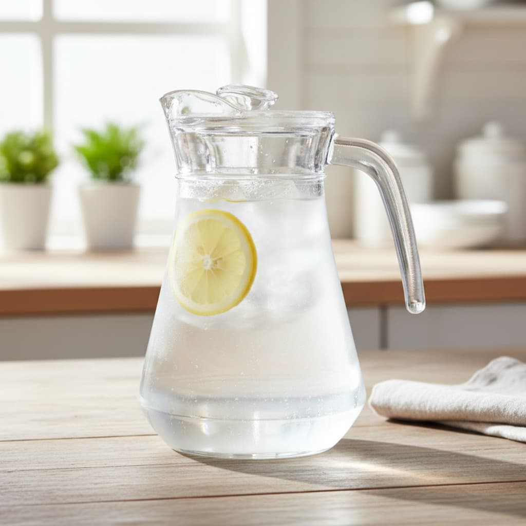 Jarra de Vidro Zuriq 1300ml com Tampa Elegante e Sofisticada para Suco Água Limonada