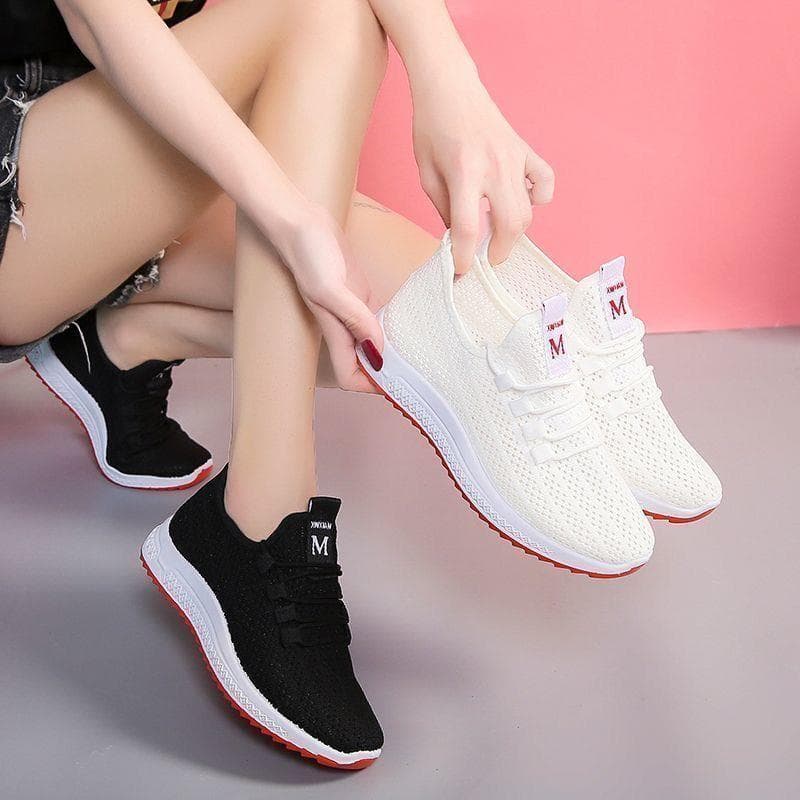 Verão sapatos brancos tênis de malha feminina sapatos femininos enfermeira sapatos femininos casa verão Net sapatos femi