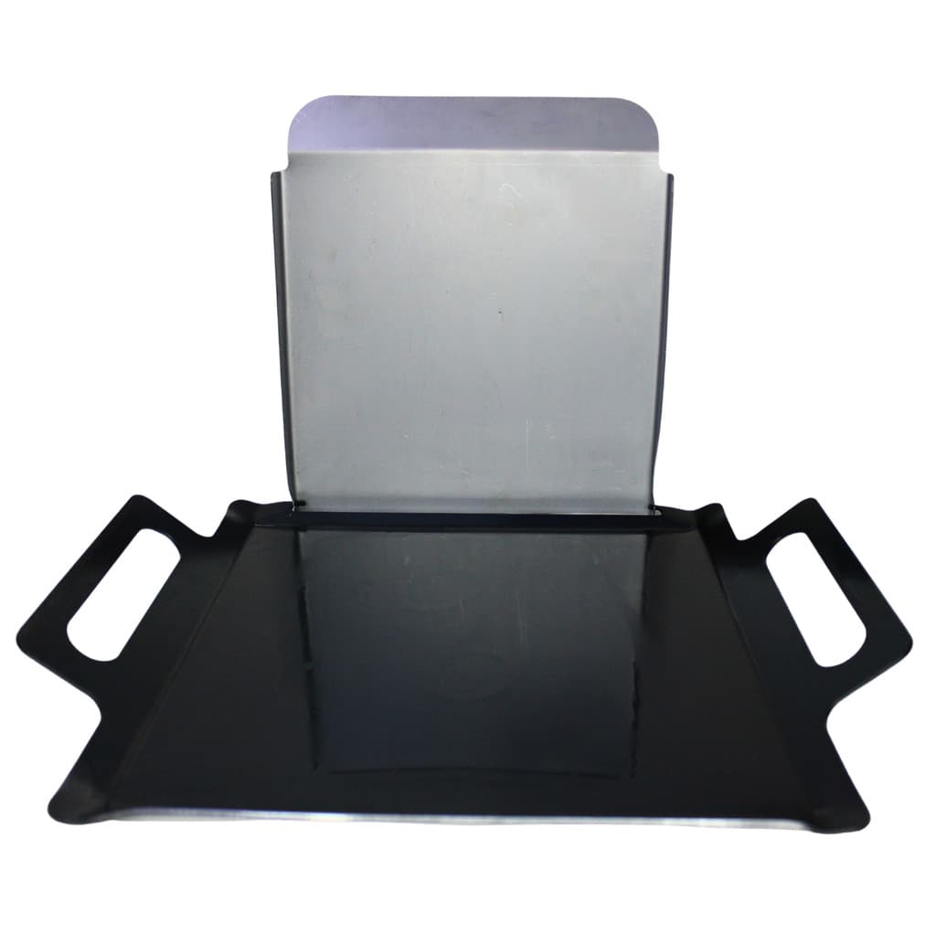 Chapa Bifeteira Aço Carbono 2mm p/ Fogão 30x30 com Prensa Anti-Respingo Profissional