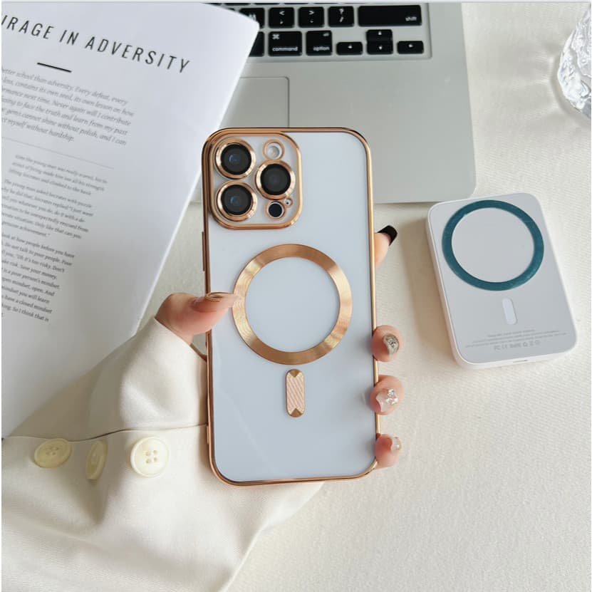 Case Capinha Capa Premium Magsafe Textura CD Várias Cores Compatível Para iPhone 14 15 16 17