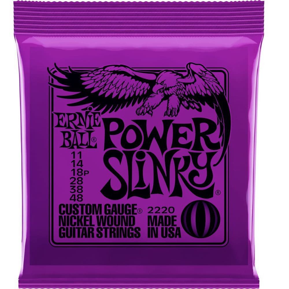 Encordoamento Para Guitarra 011 Ernie Ball Corda Power Slinky