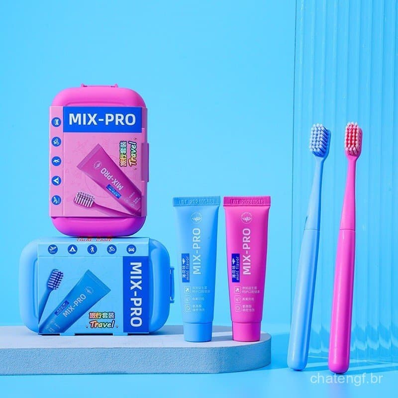 Portátil Viagem Limpeza Profunda Escova De Higiene Oral Kit Cuidados Orais Dentes Ferramenta Língua