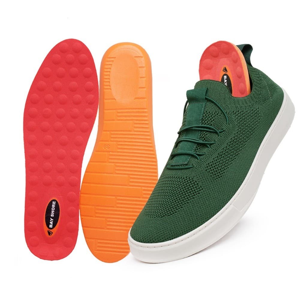 Sapatenis Tenis Masculino Casual Basico Calce Facil Knit Lançamento Bay Shore