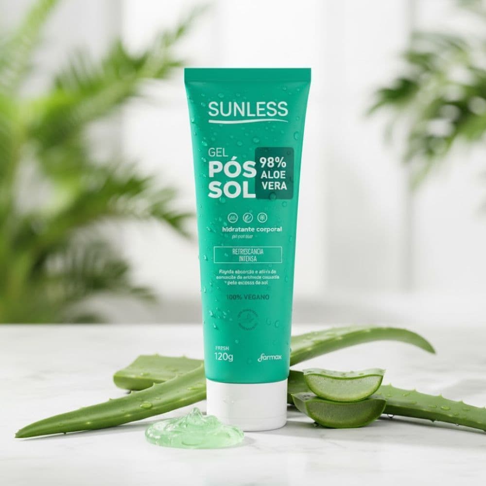 Gel Pós Sol Sunless 98% Aloe Vera Hidratante Corporal 120G