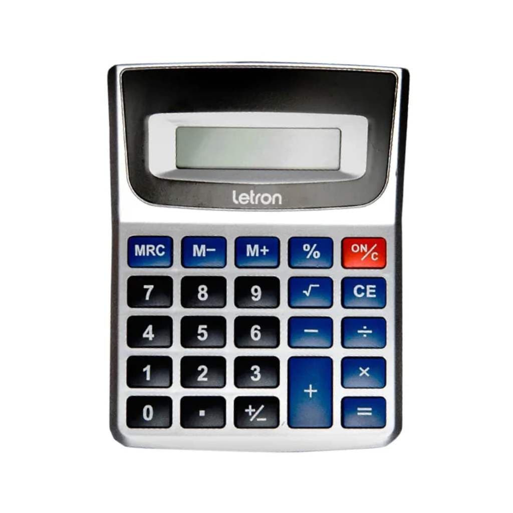 Calculadora de Mesa 8 Dígitos Prata Office - Letron