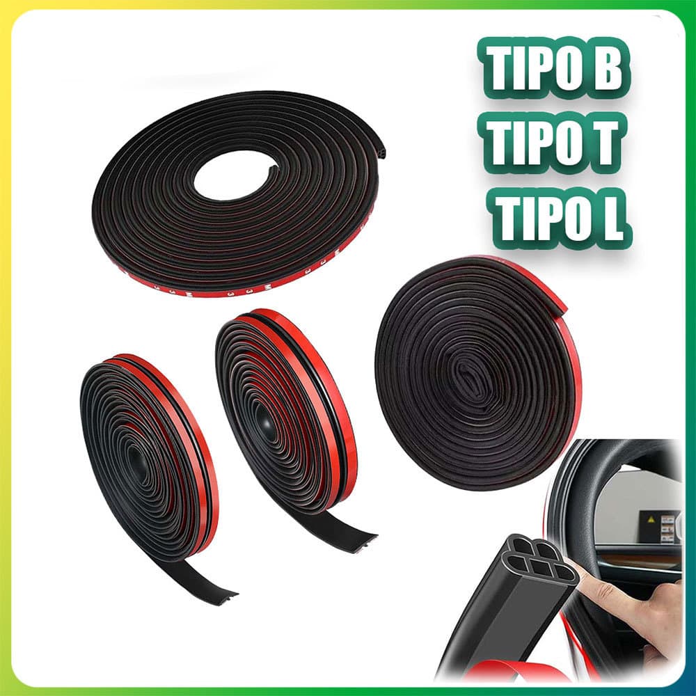 1/2 peças tira de vedação de borracha do carro tipo T/B/L tira de isolamento acústico de borracha peças automotivas