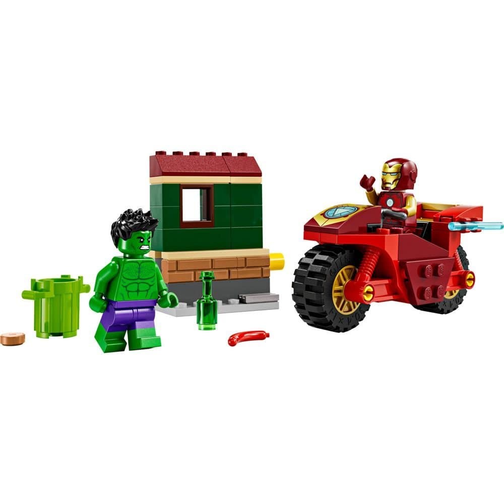 LEGO Marvel - Homem de Ferro com motocicleta e o Hulk 76287
