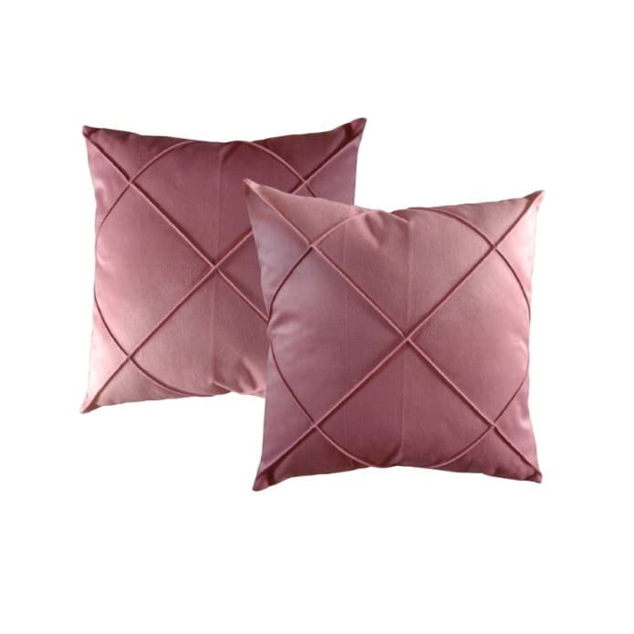 Kit 2 Capa De Almofada Suede Aveludada Drapeada 45x45 - Várias Cores Promção