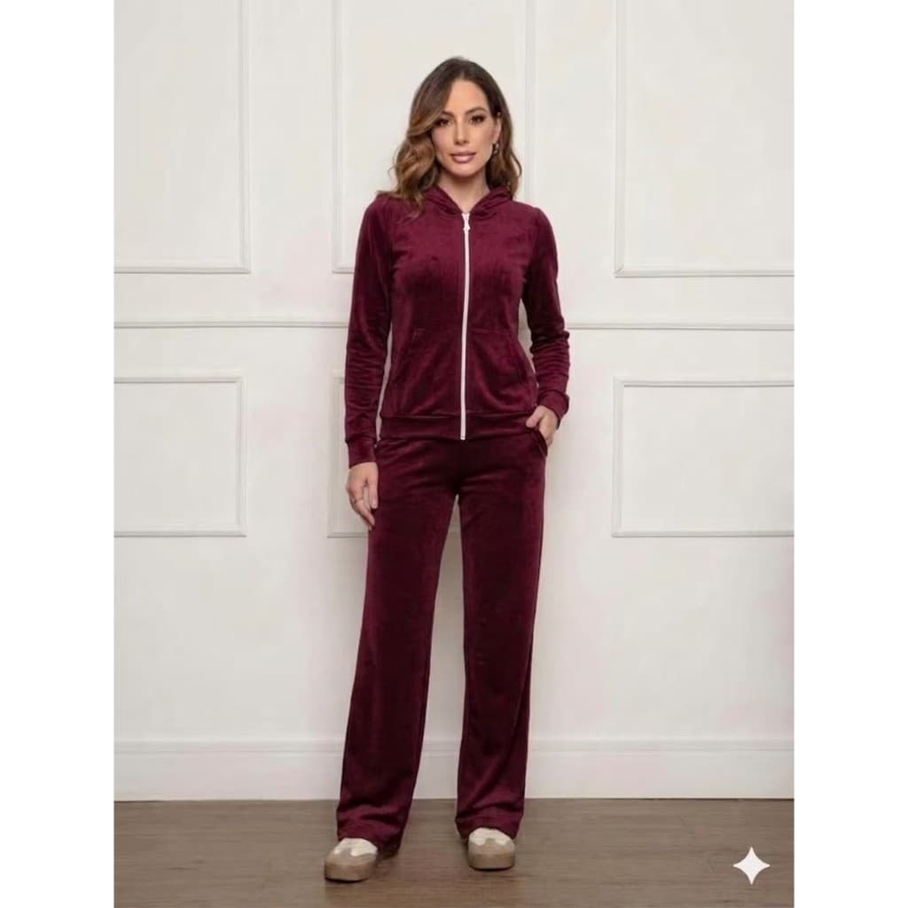 209 Conjunto Veludo Feminino - Plush