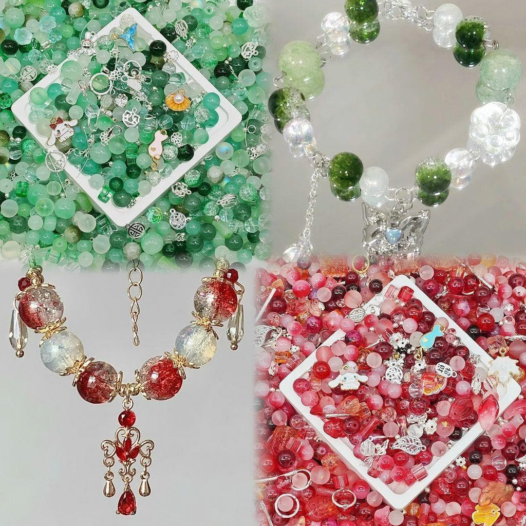 Vidro antigo solto grânulo Material meninas diy pulseira artesanal crianças pulseira estudantes do sexo feminino branque