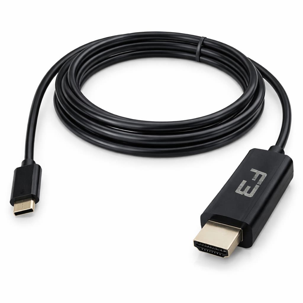 Cabo USB C Type C 3.1 Para HDMI 4K 1.8M 1,8 Metros JC-TYC-HM1.8P PRETO F3