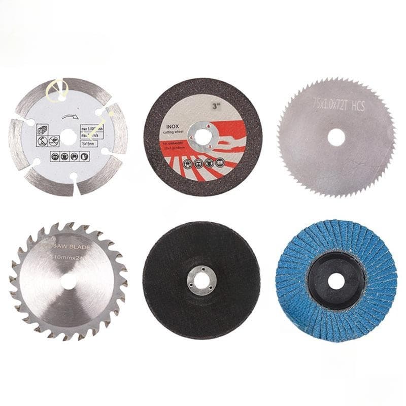 Conjunto de disco de corte de 75 mm, 6 peças, adequado para rebarbadora de abertura de 10 mm, lâmina de serra Circular d