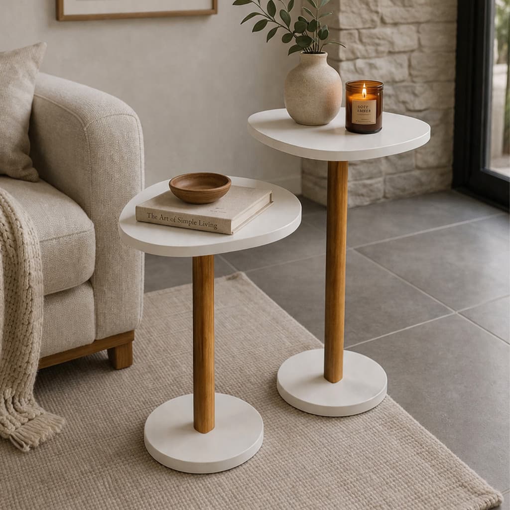 Mesas Laterais Orgânicas Minimalistas