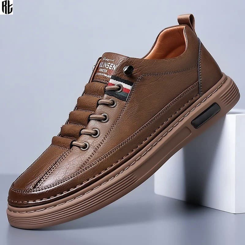 2024 Sapatos De Couro Casuais Masculinos Confortáveis Da Moda De Alta Qualidade 651