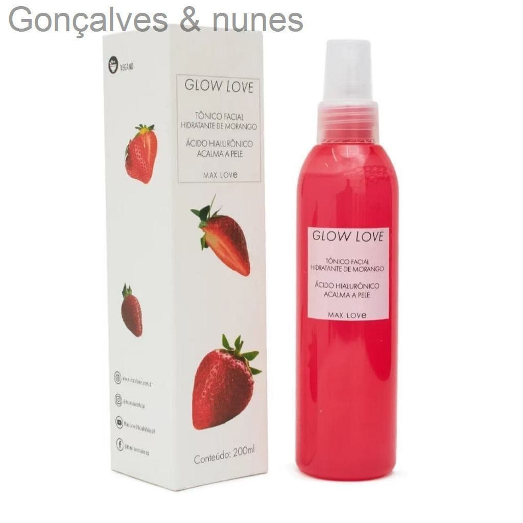 (V)Tônico Facial Hidratante de Morango Glow Love Max Love 200mlPBLH