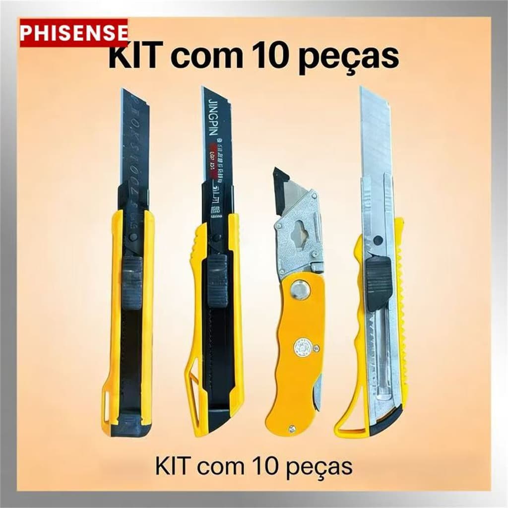 Kit 10 Unidades Estiletes Profissionais Afiados Resistentes Multiuso para Uso Geral