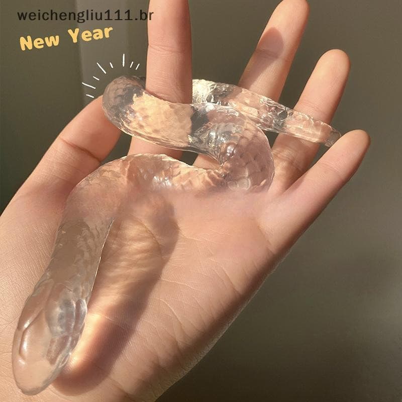 # weicheng Bonito Espremer Cobra Transparente Dpressão Brinquedo Simulação Curvada Espremendo Beliscar Brinquedos Macios