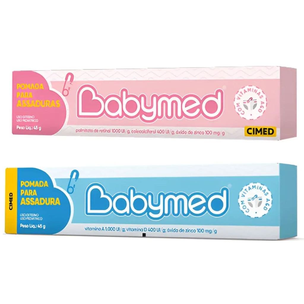 Kit Babymed 3 Pomadas para Assadura Rosa