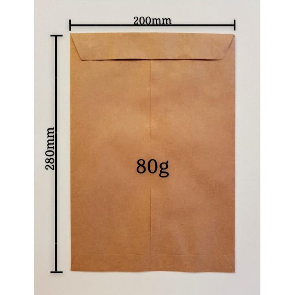 Envelope Saco KRAFT Natural Pardo 200X280MM 80GR CX C/250 UNID
