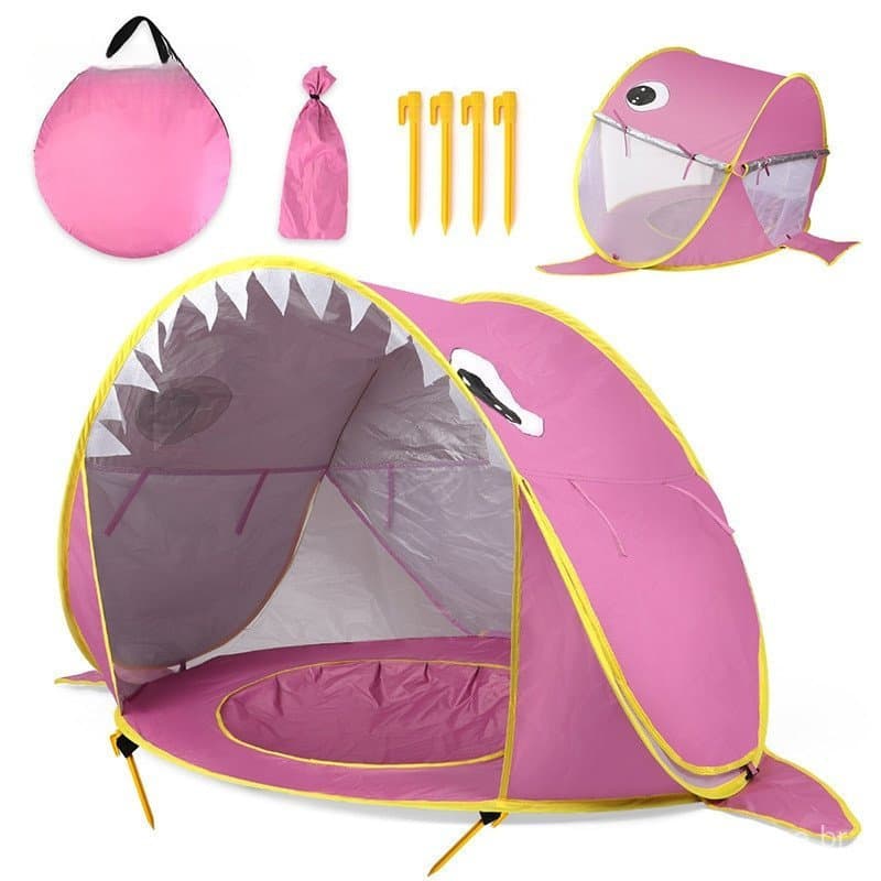 Tenda de praia portátil para bebês, protetor solar Anti-ultravioleta ao ar livre, brinquedos aquáticos para crianças