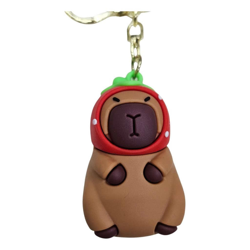 Chaveiro 3D Capivara Emborrachado – Resistente, Leve e Divertido