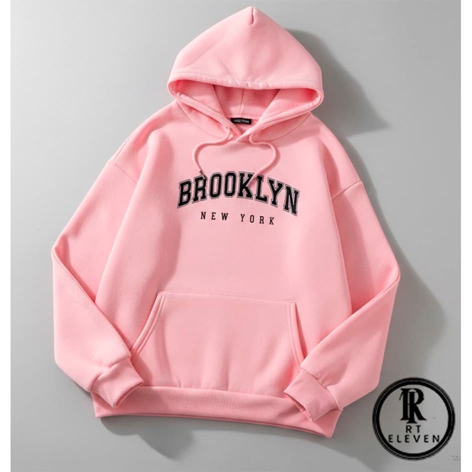 Moletom Canguru Unissex Blusa De Frio Basico Casaco Feminino Masculino Flanelado Estampa Algodão Brooklyn