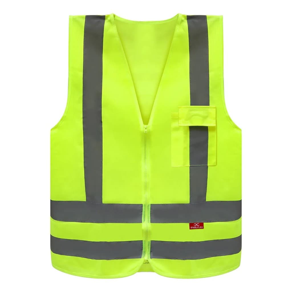 Colete Refletivo Amarelo AV com Zíper G Plastcor Cl. 2