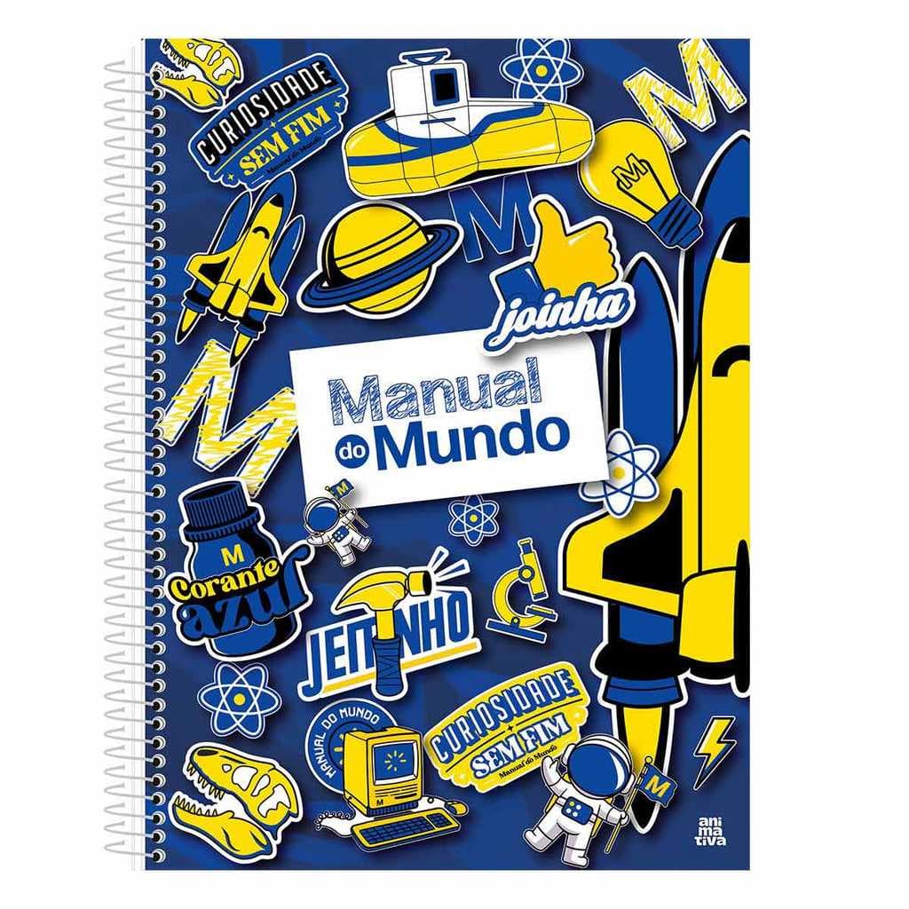 Caderno Manual do Mundo Universitário 10M Espiral Capa Dura 160 Fls