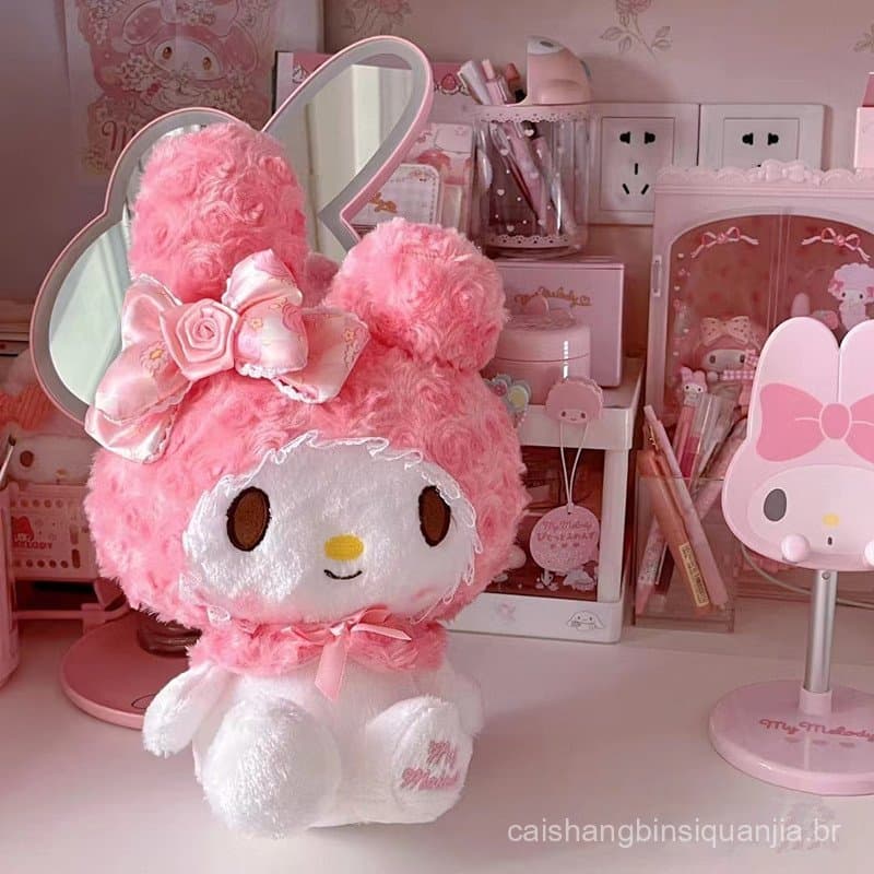 30cm Sanrio Rosa My Melody Boneco de Pelúcia de Anime Cartoon