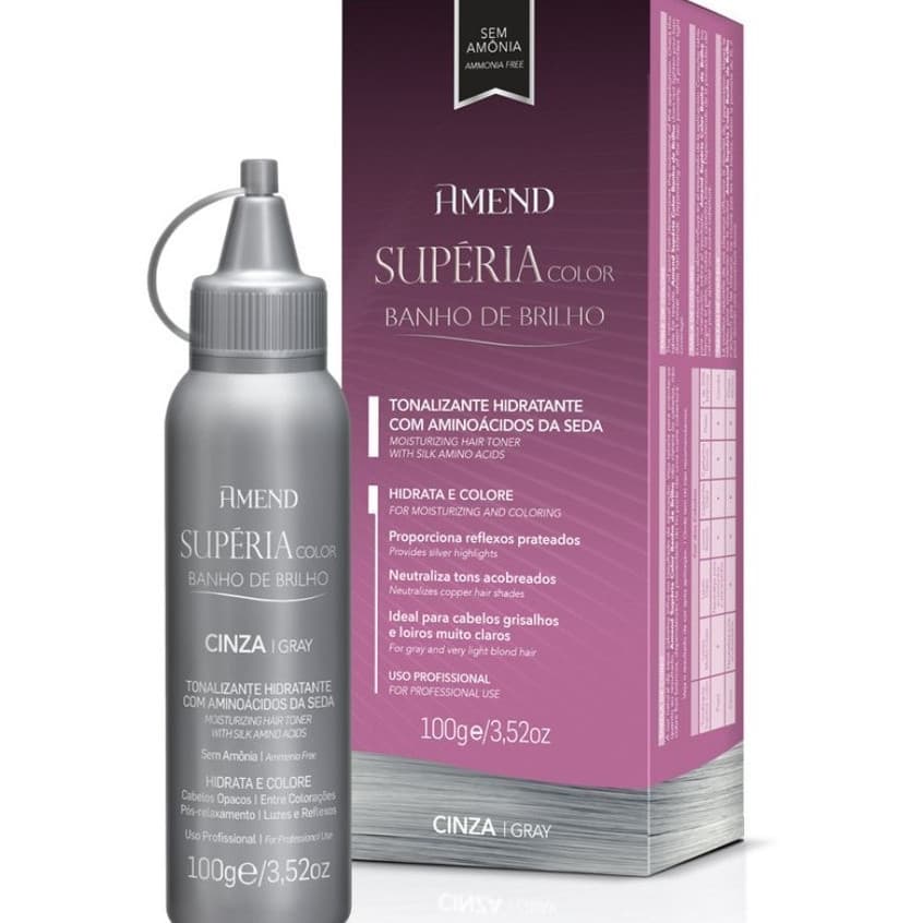 Banho De Brilho Cinza Superia Color Amend 100g